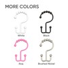 Shower Curtain Hooks - Color Up Premium Double Hook Shower