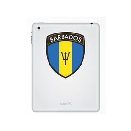 2 x 10cm/100mm Barbados Flag Design Vinyl Decal Travel Luggage #10664