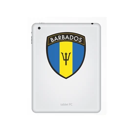 2 x 10cm/100mm Barbados Flag Design Vinyl Decal Travel Luggage #10664
