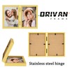 ORIVAN 3.5x5 Double Picture Frames Hinged Folding Photo Frames Vertical
