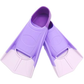 Gugmoy Kids Swim Fins,Comfortable Silicone Flippers for Swimming and Diving,Size Suitable Beginners Kids Girls Boys Adults (Medium, Purple/Lightpurple/PinkPurple)