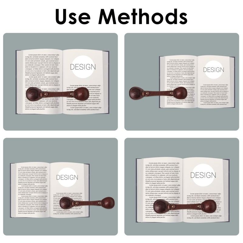 VANTOO Leather Weighted Book Page Holder for Women Men, Book