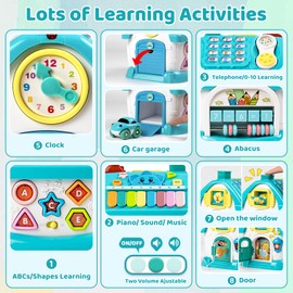 Marstone Baby Toys for 1 Year Old Boy and Girl Gifts: Kids, Toddler Toys Age 1-2, 8-in-1 Educational House for One Year Old Birthday Gift