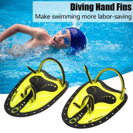 Swimming Training Paddle,Swimming Paddles for Training,Adults Kids Swimming Diving Hand Fins Paddles Webbed Training Fin Equipment for Swimming Diving Snorkeling Surfing (L