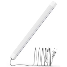 ASOKO 16 Inch Under Cabinet Lights,Plug and Play Under Counter Lighting,6000K Cool White with 700LM Bright,ETL Light Bar with ON/Off Switch for Kitchen,Under Desk,Workbench