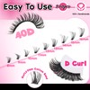 FANXITON FANXITON Lash Clusters 280 Pcs Wispy Lash Clusters D