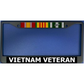 Vietnam Veteran Black License Plate Frame