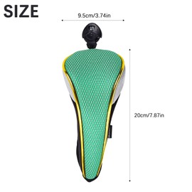 Andux 4Pcs/Set Gold Golf Hybrids Club Head Covers with Dial No. Tag MT/HY12 (Green)