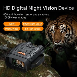 INSKAM Night Vision Binoculars with 2000mAh Battery, 2.8-Inch HD Display, 7 Levels of Night Vision, 10x Digital Zoom Telescopes High Definition