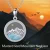 ONEFINITY Mustard Seed Mountain Necklace 925 Sterling Silver Mountain Pendant