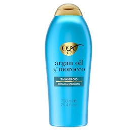OGX Renewing Moroccan Argan Oil Shampoo, 25.4 Ounce Bottle, Salon Size, , Strengthens, Softens and Protects Sulfate-Free Surfactants Argan Oil Shampoo