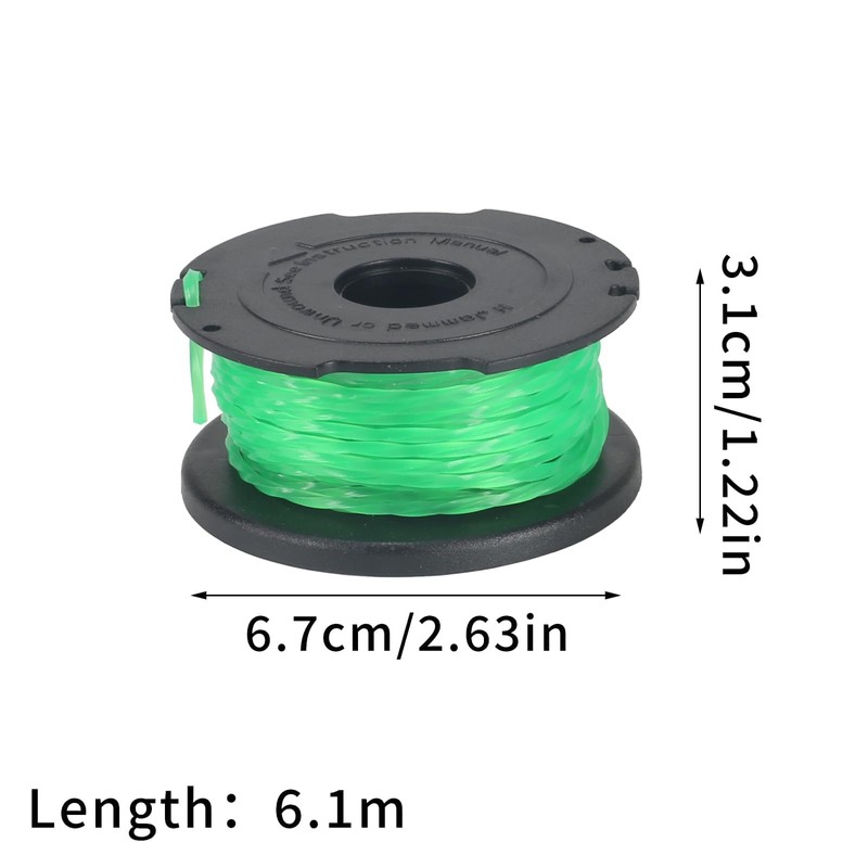 COEWUR 4PCS Strimmer Spool for Black and Decker, 20ft φ2mm