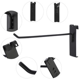 Sumnacon Grid Wall Hooks-35 Pcs Display Hooks for Grid Wall Panel,6 Inch Sturdy Grid Wall Display Hooks,Black Metal Grid Wall Hangers for Home Shop Retail Store Workspace Craft Show Display