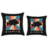 Vintage Cichlid Fish Lover African Cichlid Fish Aquarium Throw Pillow