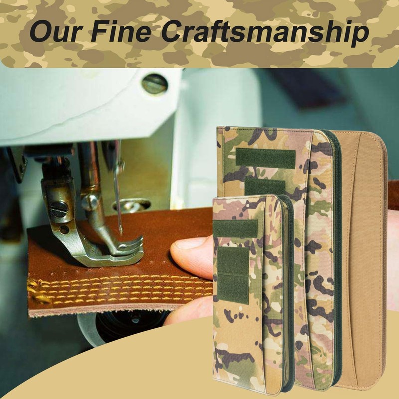 Army Military Padfolio Ring Binder with Zippered Portfolio Organizer and