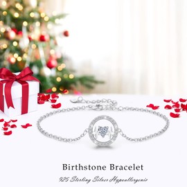 LAVUMO Women's Bracelet 925 Silver Adjustable Heartbeat Bracelets Women Pendant Jewellery Beautiful Gifts for Women Birthday Christmas Valentine's Day Wedding Bracelet Gift, Sterling Silver