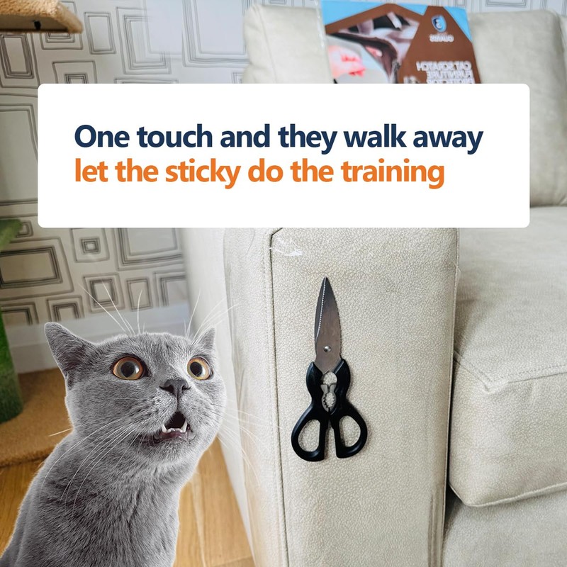 Cat Scratch Furniture Protector, 12-Pack Double-Sided Couch Protector from Cat