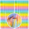 BOMSI Pastel Rainbow Foil Fringe Curtain Streamers Party Backdrop Foil