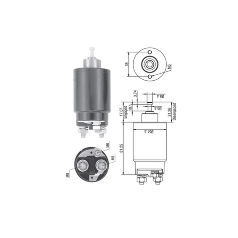 Magneti Marelli 940113050264 Solenoid Switch, starter