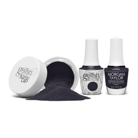 Gelish & Morgan Taylor Fall Collection Living Our Life Trio - 15ml Gel & Lacquer & 1.5oz Xpress Dip N Brush Powder, Long-Lasting, High-Shine, Chip-Resistant, Vibrant (Night After Night)