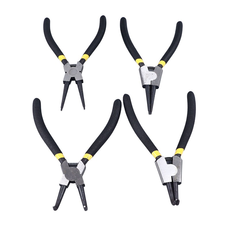 4Pcs Snap Ring Pliers Set Steel Circlip Pliers Kit with