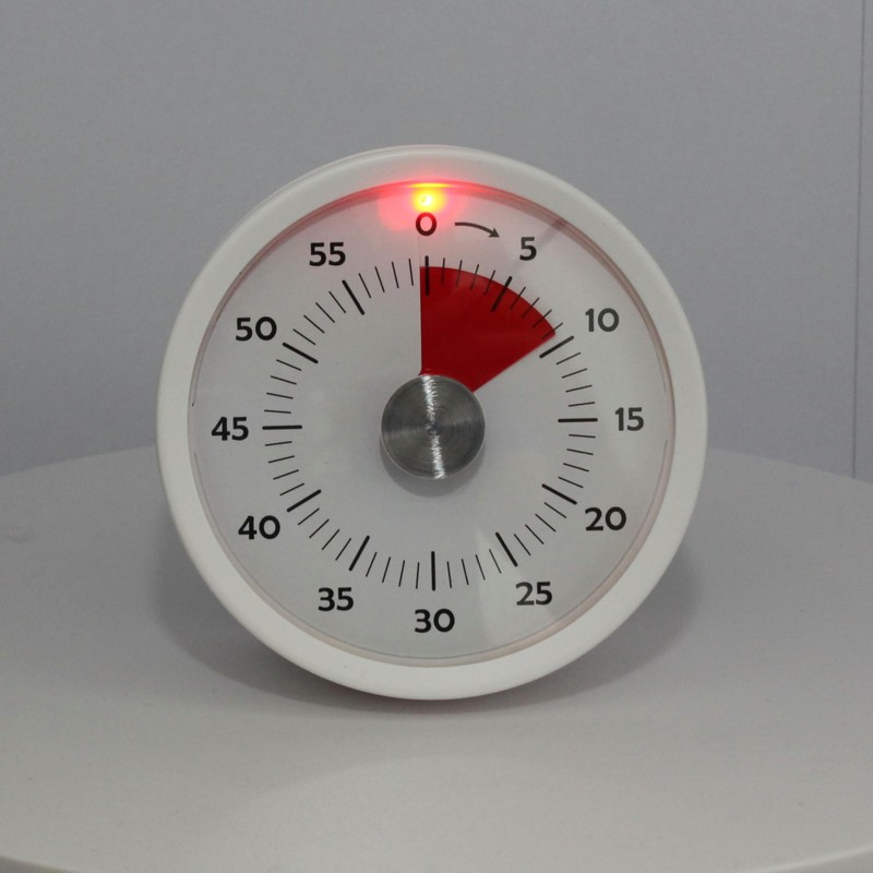 Elektronischer Küchentimer Eieruhr Kurzzeitmesser, 60 Minuten, Weiß, mit akustischem und