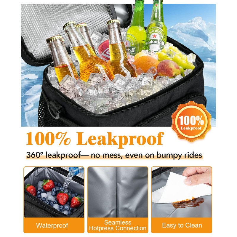 Insulated Lunch Bag for Men & Women - Leakproof Lunch