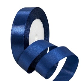 POPOYU Satin Ribbon Dark Blue 20 mm, Dark Blue Ribbon 2 cm, Decoration Gift Ribbon, 23 m Gift Ribbon for Dress, Wedding, Birthday Gifts, Satin Decorative Ribbon, Gift Wrapping