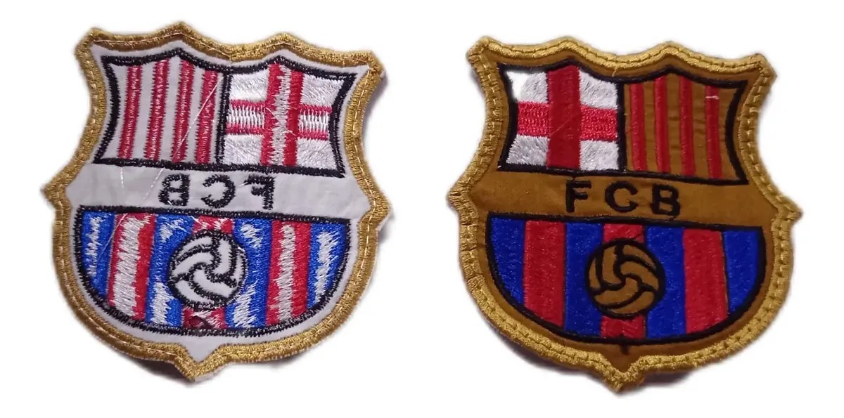 Barcelona Club Fútbol Español Parche Bordado 2 Pzas 8 Cm