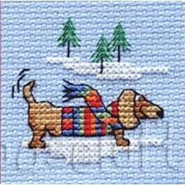 Mouseloft Mini Cross Stitch Kit - George's Jumper , Christmas Collection