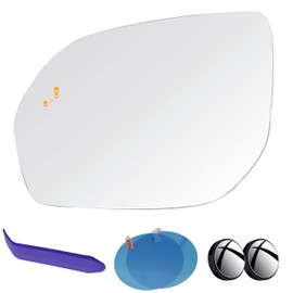 EAP Driver Side Mirror Glass Compatible with Hyundai Santa Fe 2013-2018 (Excluding Santa Fe Sport), Heated with Blind Spot, 87611B8160