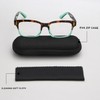 Reducblu Stylish Two Tone Reading Glasses for Women - Green