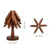 PartyKindom Wooden Trivets for Hot Dishes: Wooden Tree Coasters Walnut
