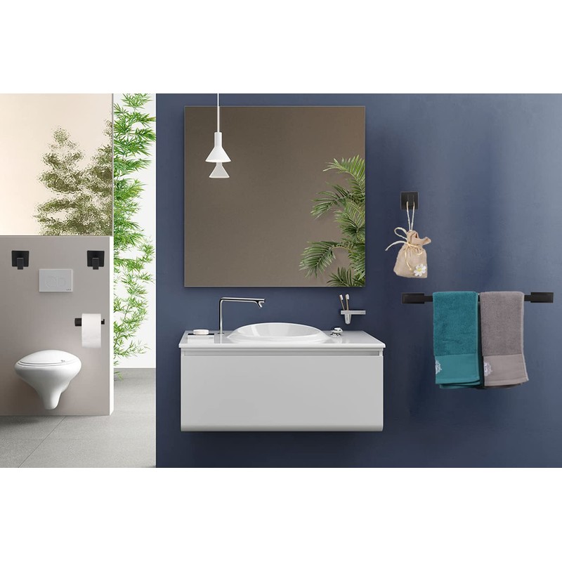 Vanloory 5 Pieces Self Adhesive Bathroom Hardware Set-SUS304 Stainless Steel-Towel