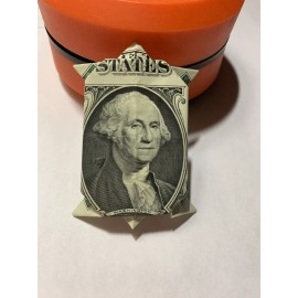 Hand Made 3Money Sea Turtle Origami -  $1 Dollar Bill folded Small Gift- Big Love