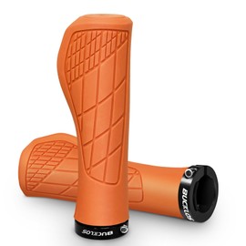 AEYINO Bike Handlebar Grips - Ergonomic Mountain Bike Grips, Professional Anti-Slip Single Lock-on Handle Grips for 22.2mm MTB, Scooter, BMX, Trekking, Cruiser Bike Handlebar