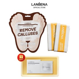 LANBENA  Foot Peel Mask Series - Smooth Exfoliation, Improve Dryness & Cracking, Moisturizing, Anti-Oxidation & Brightening-1 pair Nail Moisturizer:_LANBENA MILK FOOT PEEL MASK