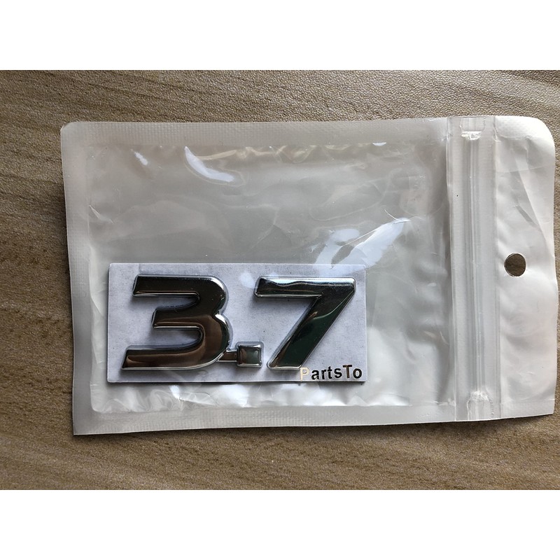 Chrome 3.7 Fender Side Boot Emblem Badge Decal for infiniti