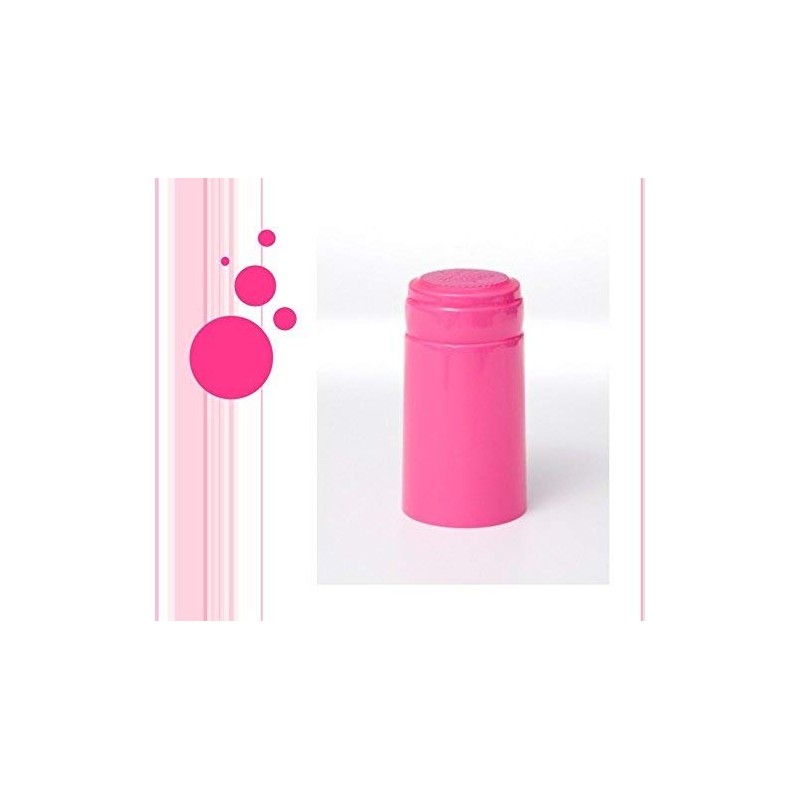 GLOSSY PINK SHRINK CAPSULES 100 HEAT SHRINK CAPS FOR ALL