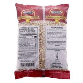 HEMANI White Dry Chickpeas Garbanzo Beans - 4LB (1.8KG) - Kabuli Chana - Vegan, High Protein, High Fiber, Non GMO