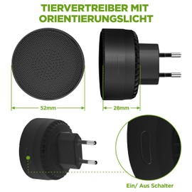 ISOTRONIC Schädlingeschutz für Innenräume plus Orientierungslicht | gegen Spinnen, Kakerlaken, Bettwanzen und Milben | 230V Spinnabwehr Milbenschutz (2)
