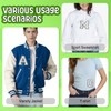 4.5 Inch White Chenille Varsity Letter Patch - Iron On