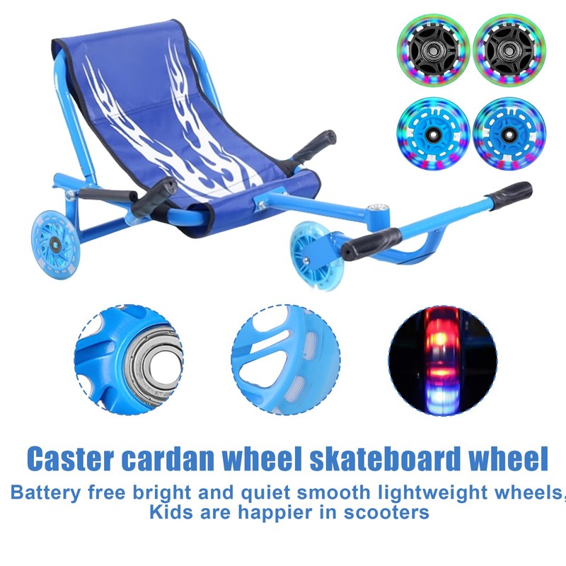 Pack of 4 80 mm Scooter Wheels, LED Scooter Replacement
