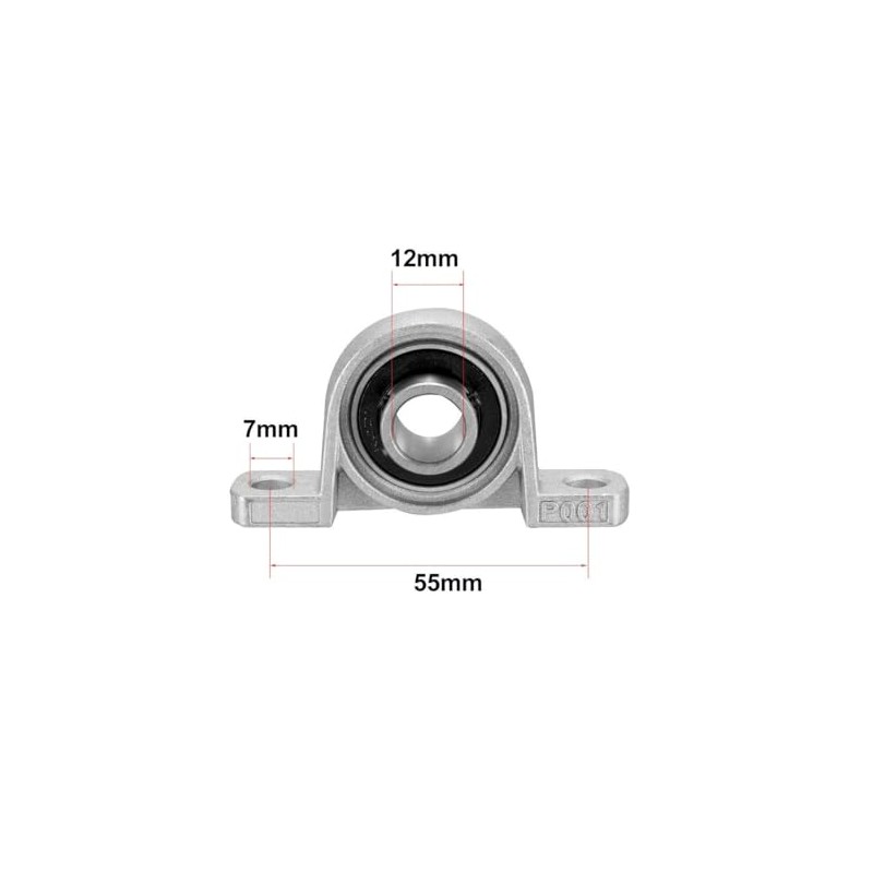 HOOWDAMY 2pcs KP001 12mm Inner Diameter Bore Bracket Pillow Block