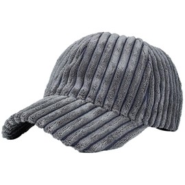 Miracroute Spring Autumn Winter Corduroy Fluffy Cap Unisex Warm Hat Korean Fashion Baseball Cap Warm Cute, gray