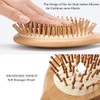 Wooden Hair Brush 2 Pack, Natural Bamboo Hair Combs set,