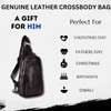 Genuine Italian Leather Unisex Body Bag - Stylish, Durable, and