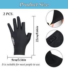 CHENNAN 1 Pair Non-Slip Sun Protection Gloves for Outdoor UV Protection Summer Gloves Anti Gloves Fishing Driving Fishing Gloves Breathable for Men and Women (Black)