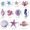 Housoutil Shells Bathroom Sea World Wall Paste Shells Wall Stickers