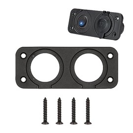 SDAQGE ABS Car Marine Motorcycle ATV RV Lighter Panel - 2 Way Toggle Switch/LED Lighted/12V Waterproof Plug/USB Charger Socket